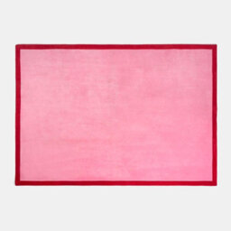 Ohs Contrast Border Non Slip Tufted Hallway Runner Rug Floor Carpet, Pink - 120 X 170 Cm - thumbnail 3