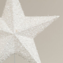 Melody Maison White Sparkly Star Christmas Tree Topper - thumbnail 4