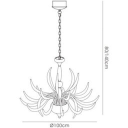 Luminosa Lighting Luminosa Llamas Pendant 24 Light White, Not Led/cfl Compatible Item Weight: 19.1Kg - thumbnail 4