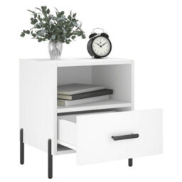 Berkfield Modern Bedside Cabinets 2 Pcs White 40X35X47.5 Cm Engineered Wood - thumbnail 3