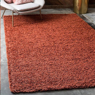 "Bravich Terracotta Thick Shaggy Rug - California - 120X170Cm (4'x5'8"")" - image 1