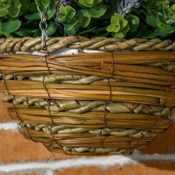 Set Of 2 Artificial Lavender Hanging Planter Basket Purple - thumbnail 5