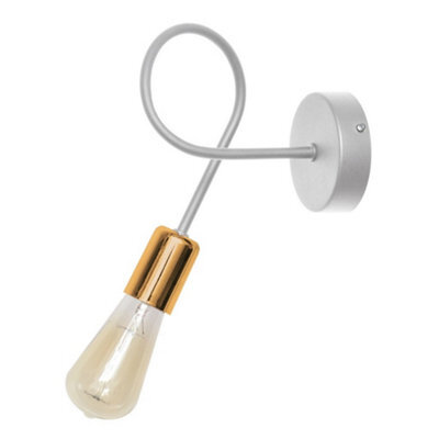 Luminosa Lighting Luminosa Oxford Wall Lamp White, Copper 25Cm