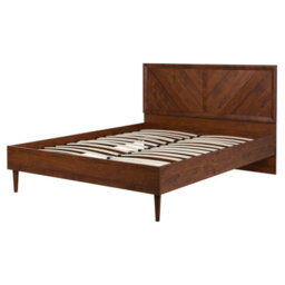 Beliani Bed Mialet 160 X 200 Cm (Eu King Size) Dark Brown - thumbnail 5