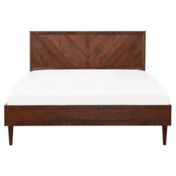 Beliani Bed Mialet 160 X 200 Cm (Eu King Size) Dark Brown - thumbnail 4