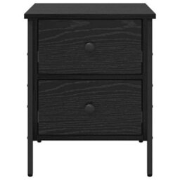 Berkfield Bedside Cabinet Black Oak 40X42X50 Cm Engineered Wood - thumbnail 6