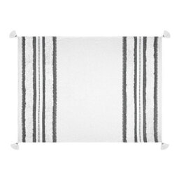 Nevni Soft Cotton Striped Tufted Double Throw For Sofa, Couch, Bed - 150 X 200 Cm, Black - thumbnail 5