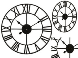 40Cm Metal Large Outdoor Garden Wall Clock, Big Roman Numerals Giant Open Face - thumbnail 5