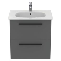 Ideal Standard I.life A Standard Matt Quartz Grey Wall-Mounted Bathroom Vanity Unit (H) 630mm (W) 600mm - thumbnail 5