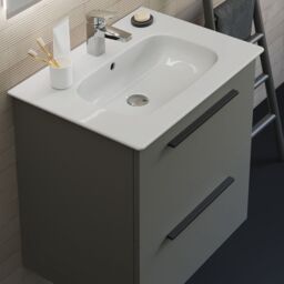 Ideal Standard I.life A Standard Matt Quartz Grey Wall-Mounted Bathroom Vanity Unit (H) 630mm (W) 600mm - thumbnail 8