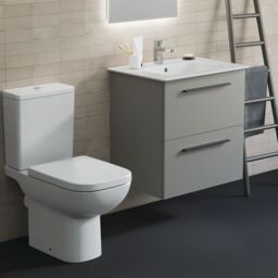 Ideal Standard I.life A Standard Matt Quartz Grey Wall-Mounted Bathroom Vanity Unit (H) 630mm (W) 600mm - thumbnail 7