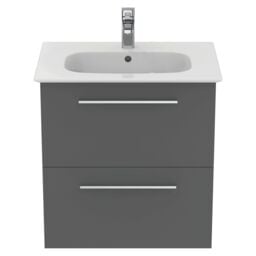 Ideal Standard I.life A Standard Matt Quartz Grey Wall-Mounted Bathroom Vanity Unit (H) 630mm (W) 600mm - thumbnail 6