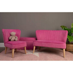 Orsina Kids Chair, Comfortable Seating Pink Velvet Chair, Easy To Clean Bedroom Chair, Adjustable Small Chair - thumbnail 6