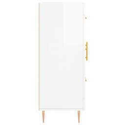 Berkfield Sideboard High Gloss White 69.5X34X90 Cm Engineered Wood - thumbnail 7