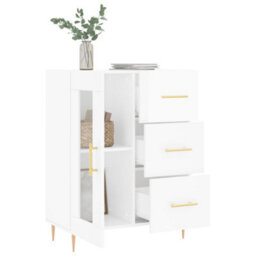 Berkfield Sideboard High Gloss White 69.5X34X90 Cm Engineered Wood - thumbnail 4