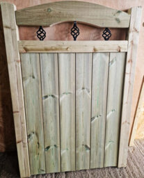 MD Carpentry Workshop LTD Wood And Metal Spiral Garden Gate 150Cm High By 90Cm Wide Pressure Treated Wooden Pedestrian Gate - thumbnail 1