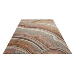Blush Grey Abstract Jute  Polyester Modern Bedroom, Livingroom Rug - 120Cm X 170Cm - thumbnail 2