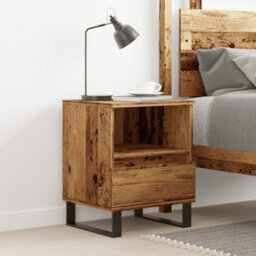 Berkfield Bedside Cabinet Old Wood 40X35X50 Cm Engineered Wood - thumbnail 3