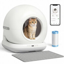 Pawhut 72L Self Cleaning Cat Litter Tray App Control For Multiple Cats - thumbnail 2
