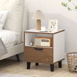 Mid Century Modern Square Bedside End Table Bedroom Side Table - thumbnail 3