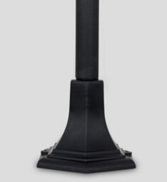Traditional Black Ip44 Outdoor Garden Bollard Light Lamp Post + 6W Led Gls Bulb - thumbnail 3