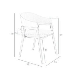 Angel Cerda Stylish Grey Fabric And Dark Mink Leatherette Dining Chair - thumbnail 7