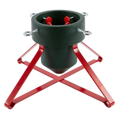 Harbour Housewares Classic Real Christmas Tree Stand - Metal Live Xmas Tree Holder With Water Holder Adjustable Trunk Support - image 1