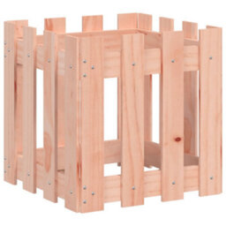 Berkfield Garden Planter With Fence Design 40X40X40 Cm Solid Wood Douglas - thumbnail 4