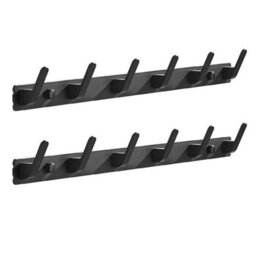 Wall-Mounted Coat Rack With 2 Hooks And 6 Hooks For Entryway, Bathroom, Kitchen, Two Installation Methods - thumbnail 1