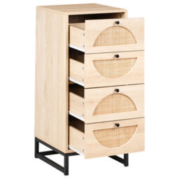 Beliani 4 Drawer Chest Botwood Light Brown - thumbnail 4