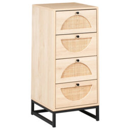 Beliani 4 Drawer Chest Botwood Light Brown - thumbnail 1