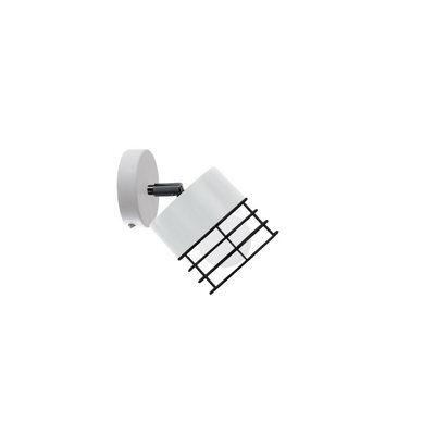 Luminosa Lighting Luminosa Ohio Wall Lamp White, Black, 12Cm, 1X E27