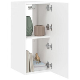 Walplus Tv Wall Cabinet With Led Lights White 30.5X35X70 Cm - thumbnail 7