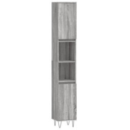 Berkfield Bathroom Cabinet Grey Sonoma 30X30X190 Cm Engineered Wood - thumbnail 2