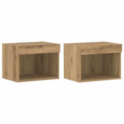 Walplus Tv Cabinet 2 Pcs Artisan Oak 40 X 30 X 30 Cm Engineered Wood - thumbnail 2