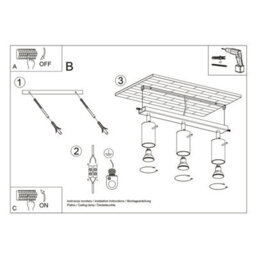 Luminosa Lighting Luminosa Ring Ceiling Spotlight Bar Pink 3X Gu10 - thumbnail 8