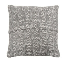 Appletree Herringbone 100% Cotton Silver Textured Weave Filled Cushion - thumbnail 2