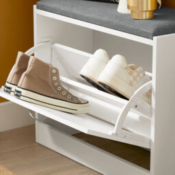 Sobuy Fsr16-K-W,shoe Bench  With One Door 60X24X49White,w60Xd24Xh49 - thumbnail 9