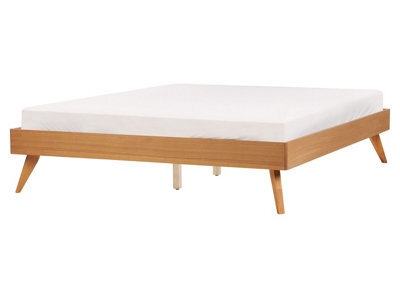 Beliani Bed Without Headboard Berric 160 X 200 Cm (Eu King Size) Natural Ash Wood - image 1