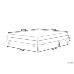 Beliani Bed Without Headboard Berric 160 X 200 Cm (Eu King Size) Natural Ash Wood - thumbnail 3