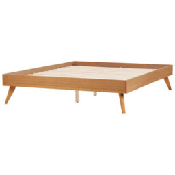Beliani Bed Without Headboard Berric 160 X 200 Cm (Eu King Size) Natural Ash Wood - thumbnail 4