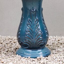 Primrose Leet 4 Tier Ceramic Water Fountain In Blue - thumbnail 5