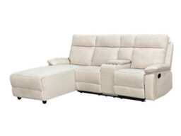 DS Living Sorento Recline Right Hand Corner 3 Seater Fabric Sofa In Grey Or Cream - thumbnail 2