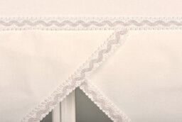 Furnished Luxury Linen Roller Blinds With Triangle Edge And Metal Fittings, Trimmable - Cream (W)210Cm X (L)165Cm - thumbnail 3