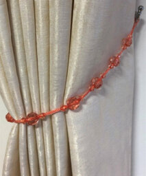 Luxury Living Elegant Plain Voile Curtain Panels Pair With Free Tie Backs Terracotta - thumbnail 4