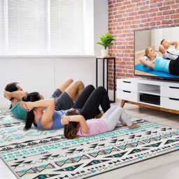Ameha Modern Geometric Printed Rug Non Slip Stylish Living Room Drawing Room Large (Zuri, 160X230 Cm Carpet) - thumbnail 2
