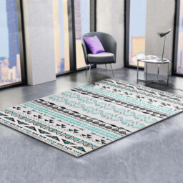 Ameha Modern Geometric Printed Rug Non Slip Stylish Living Room Drawing Room Large (Zuri, 160X230 Cm Carpet) - thumbnail 5