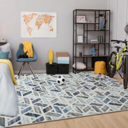 Ameha Modern Geometric Printed Rug Non Slip Stylish Living Room Drawing Room Large (Zuri, 160X230 Cm Carpet) - thumbnail 8
