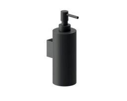 Cosmic Wall Mounted Soap Dispenser, 240 Ml Capacity,  Black, Anti-Corrosion, Architect S+ Collection - thumbnail 1