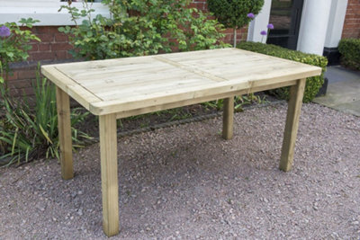Forest Garden Rosedene Wooden Garden Dining Table - image 1